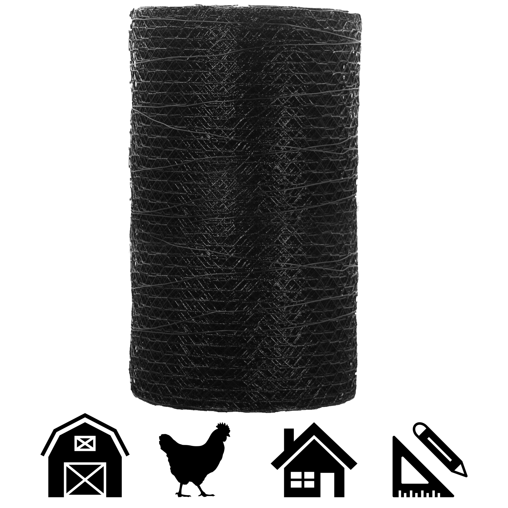 Acorn Hardware, Poultry Netting Vinyl Coated 1in.X24in.X150ft., Model# PNVC124150